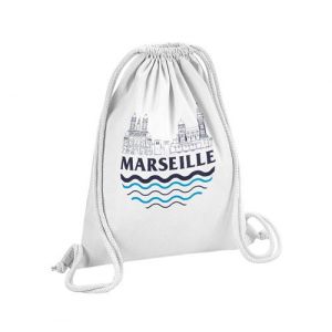 Fabulous Sac de Gym en Coton Blanc Marseille Minimalist 12 Litres