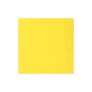 Duni serviette 33x33 3 plis x 20 jaune