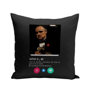 Fabulous Housse de coussin noir Tinder Vito Corleone [40x40 cm]