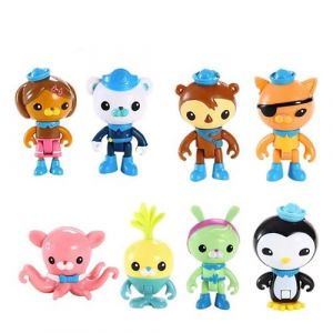 Set de 8 pièces Figurines The Octonauts Barnacles Kwazii Peso Shellington ensemble de jouets 5-8 cm