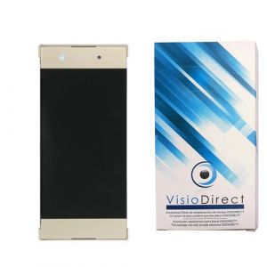 Visiodirect&reg; Ecran complet pour Sony Xperia XA1 Ultra Or dor&eacute; G3212 G3221 G3226 vitre tactile+ Ecran LCD sur chassis Telephone portable