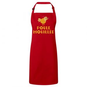 Fabulous Tablier Cuisine Premium Rouge Poule Mouill&eacute;e