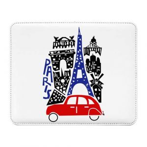 Fabulous Tapis de souris Simili Cuir Paris 4L Tour Eiffel (22 x 18 cm)