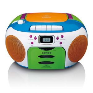 Lenco SCD-971 - Radio portable Lecteur CD et cassette enfants - Multi couleur
