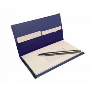 Porte ch&eacute;quier bleu marine simili cuir made in France &eacute;tui carte prot&egrave;ge