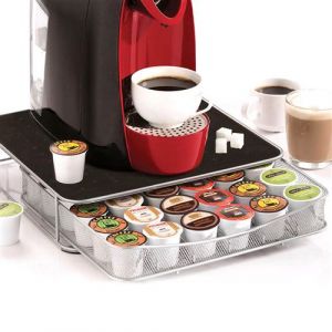 Porte-organisateur de capsules de caf&eacute;, tiroir distributeur de capsules de caf&eacute; pouvant contenir jusqu'&agrave; 36 capsules
