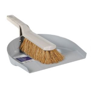 Linea poussière métal avec balayeuse à main noix de coco