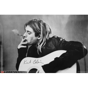 Poster Nirvana Kurt Cobain Smoking & Guitar 61 cm x 91,5 cm