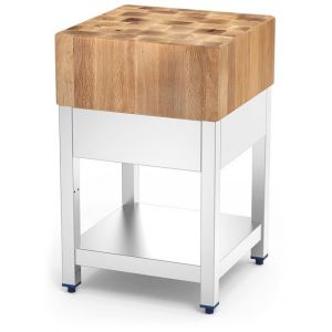 Billot de Boucher Inox et Bois de Ch&ecirc;ne   Fricosmos