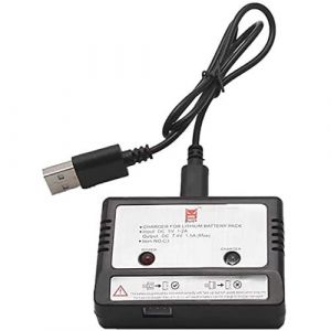 Chargeur USB &Eacute;quilibre pour Batterie LiPo 7.4V 1800mAh MJX B5W Bug 5W RC Drone Indicateurs LED, Portable, Haute Qualit&eacute;, Noir, Plastique