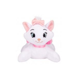 Peluche chat blanc marie 20 cm - set doudou enfant + carte tigre - heros aristochats - animal familier