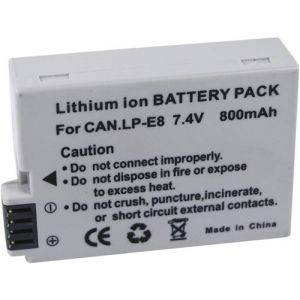 Conrad CANON LP-E8 Lithium-Ion 1080mAh 7.4V batterie rechargeable - Batteries rechargeables (1080 mAh, Lithium-Ion (Li-Ion), 7,4 V, Gris, 1 pi&egrave;ce(s))