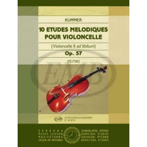 Méthodes et pédagogie EMB (Editio Musica Budapest) KUMMER - 10 ETUDES MELODIQUES OP.57 - VIOLONCELLE Violoncelle