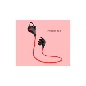 Ecouteurs bluetooth sport pour smartphone samsung, huawei, sony, etc sans fil bouton son kit main libre intra-auriculaire univer (rouge)