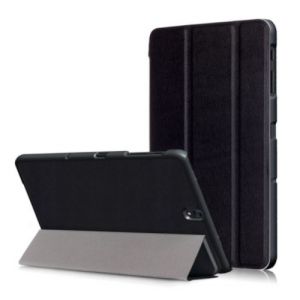WISETONY® Étui en PU tri-pliure avec support pour votre Samsung Galaxy Tab E T560/T561 9.6 - Noir
