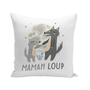 Fabulous Coussin blanc Maman Loup [40x40 cm]