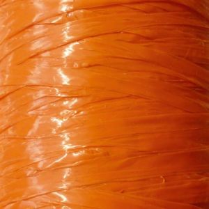 Raphia synthétique orange 125 g - graine créative