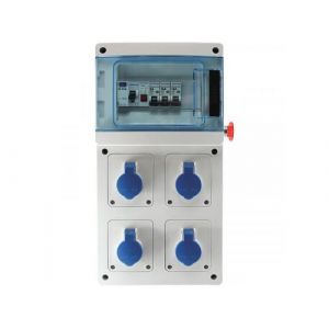 Coffret de chantier &eacute;quip&eacute; 4 prises (19200)