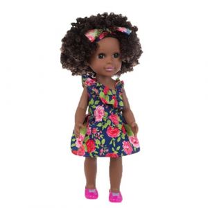Poupée bébé noire africaine 35CM A -Multicolore