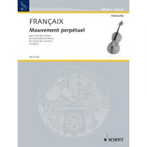 Partitions classique SCHOTT GENDRON MAURICE - MOUVEMENT PERPETUEL - CELLO AND PIANO Violoncelle