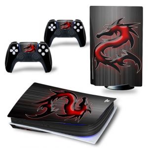 Autocollant&nbsp;Sticker&nbsp;pour&nbsp;Sony&nbsp;PS5&nbsp;&Eacute;dition&nbsp;num&eacute;rique,&nbsp;Dragon-97