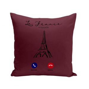 Fabulous Housse de coussin rouge La France M'Appelle Tour Eiffel [40x40 cm]