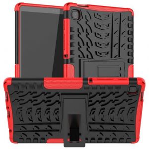 Housse etui coque rigide anti choc pour Samsung Galaxy Tab A7 Lite T220 / T225 (8,7 pouces) - ROUGE - htdmobiles