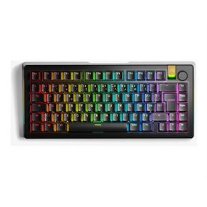 Glorious GMMK3 PRO HE - Clavier - pr&eacute;assembl&eacute; - 75% - r&eacute;tro-&eacute;clair&eacute; - sans fil - 2.4 GHz, Bluetooth, USB - AZERTY - Fran&ccedil;ais - commutateur : Glorious Fox HE switches - noir