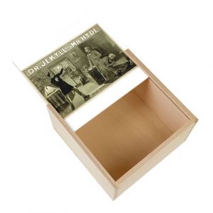 Boite Coffret en Bois - Fabulous - Docteur Jekyll and Mister Hyde Gravure Transformation (11 x 11 x 3,5 cm)