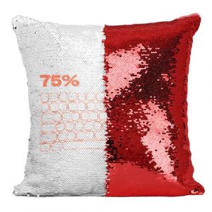 Fabulous Housse de Coussin &agrave; Sequin - Paillettes Rouge MKB 75 [40 x 40 cm]