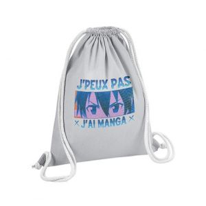 Fabulous Sac de Gym en Coton Gris J'peux Pas J'ai Manga Kirito 12 Litres