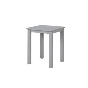 Table d'Appoint en Bois Massif "Nina" 55cm Gris Laqué