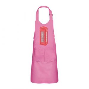 Fabulous Tablier Cuisine Enfant 2 Poches Rose Londres Cabine Téléphonique Rouge - Haut de gamme