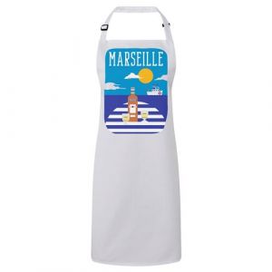 Fabulous Tablier Cuisine Premium Blanc Marseille Pastis Port