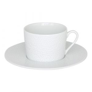 Tasse à thé et sa sous-tasse Louna 22 cl - Table Passion - Blanc - Porcelaine