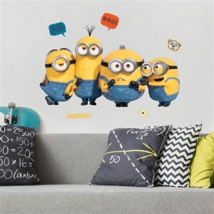 MY AGENCIES Stickers repositionnables - Personnages Les Minions - 36.5 cm x 17 cm