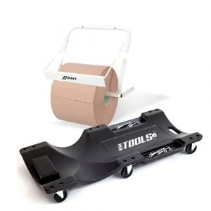 Chariot de visite BM TOOLS M&eacute;canicien Garagiste, pour vidange v&eacute;hicule, roulettes pivotantes avec Distributeur de papier