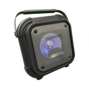 Reflexion OS01BT Radio de chantier FM AUX, Bluetooth, FM, USB avec fonction karaok&eacute;, prot&eacute;g&eacute; contre les projections deau, rechargeable vert