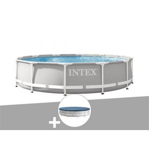 Pack piscine tubulaire Intex Prism Frame ronde 3,66 x 0,76 m + B&acirc;che de protection