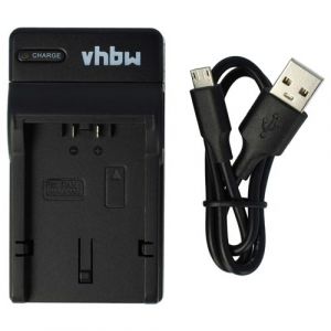 vhbw Chargeur USB de batterie compatible avec Panasonic Lumix DMC-FZ7, DMC-FZ8, DMC-FZ18, DMC-FZ28 batterie appareil photo digital, DSLR, action cam