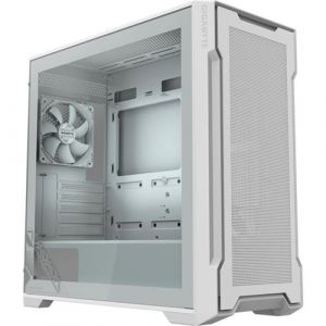 Gigabyte C102 GLASS ICE - Mid tower - mini ITX / micro ATX - panneau lat&eacute;ral fen&ecirc;tr&eacute; (verre tremp&eacute;) - pas d'alimentation (ATX) - blanc - USB/Audio