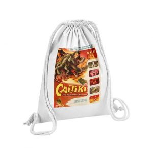 Fabulous Sac de Gym en Coton Blanc Caltiki the Immortal Monster Cin&eacute;ma Vintage 12 Litres