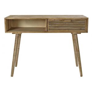 Table console en bois de sapin coloris naturel - Longueur 95 x Profondeur 40 x hauteur 75 cm -PEGANE-
