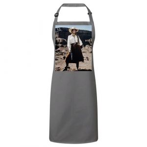 Fabulous Tablier Cuisine Premium Gris Femme Cowboy Western Revolver