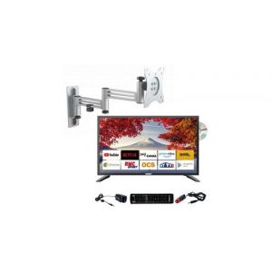 Antarion tv led 19" 48cm smart connect dvd intégré + support tv double bras