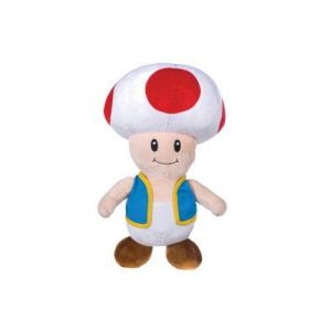 Peluche toad 27 cm - champignon - peluche licence super mario - enfant