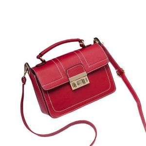 Sac &agrave; main fourre-tout vintage en cuir rouge pour femme