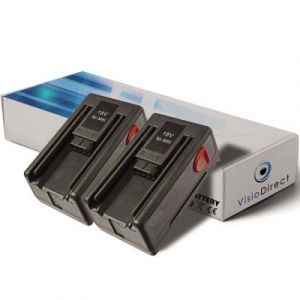 Lot de 2 batteries pour Gardena 648844 1500mAh 18V - Visiodirect -