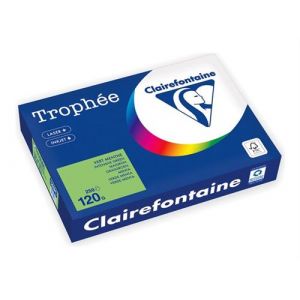 Clairefontaine Troph&eacute;e - 157 microns - vert menthe - A4 (210 x 297 mm) - 120 g/m&sup2; - 250 feuille(s) z&eacute;ro plastique - papier teint&eacute;