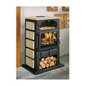 Poêle à bois fonte 12kw noir Godin 350104000338